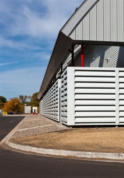 Noise Reduction for large industrial area with high-quality metal air grilles and acoustic louvers