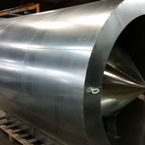 Silberner Abblaseschalldämpfer Conic Flow
